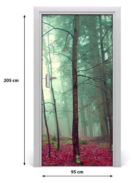 Naklejka fototapeta na drzwi Las jesienią