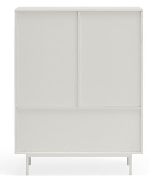 Biała wysoka komoda 97x130 cm Sierra – Teulat