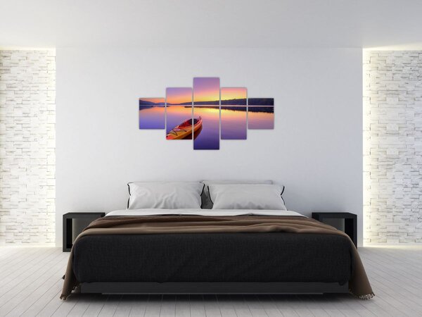 Obraz - Kajak na jeziorze (125x70 cm)