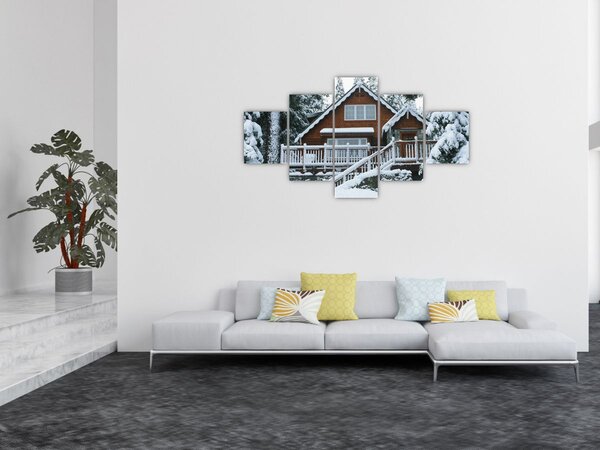 Obraz - Drewniany domek (125x70 cm)