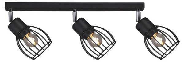Czarna lampa sufitowa na listwie loft - 3X S156 D4-H11