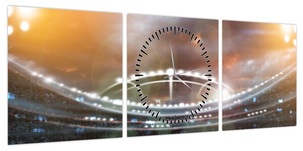 Obraz - Stadion (z zegarem) (90x30 cm)