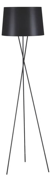 Czarna lampa podłogowa z abażurem - S912-Sorgus