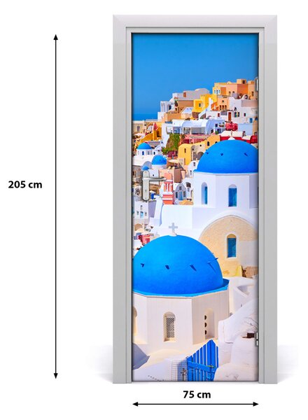 Fototapeta samoprzylepna na drzwi Miasto Santorini