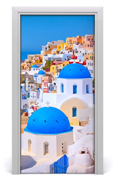 Fototapeta samoprzylepna na drzwi Miasto Santorini