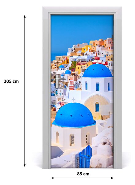 Fototapeta samoprzylepna na drzwi Miasto Santorini
