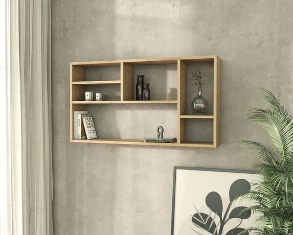 6 Komorowa Półka Regał Wiszący Dąb Artisan S7-W69