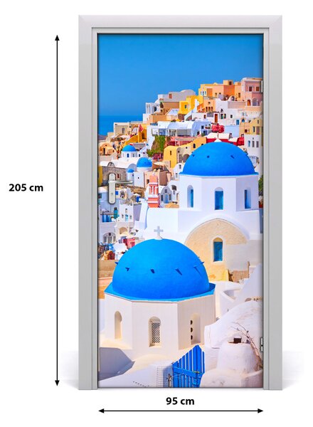 Fototapeta samoprzylepna na drzwi Miasto Santorini