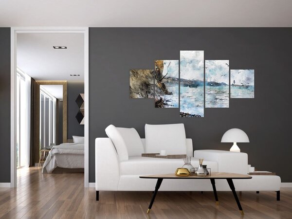 Obraz - Rafa, akwarela (125x70 cm)