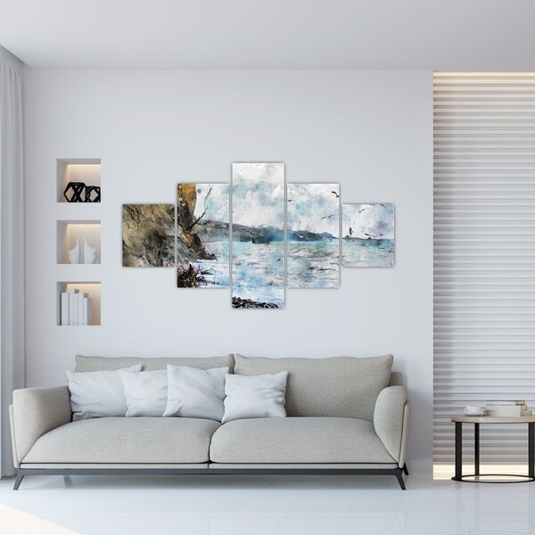 Obraz - Rafa, akwarela (125x70 cm)