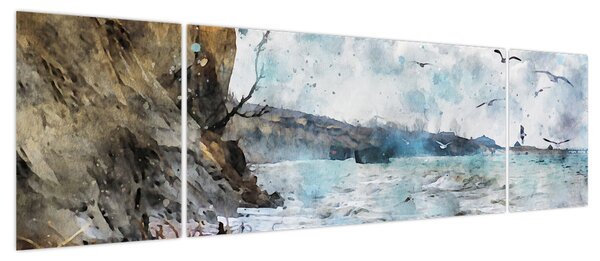 Obraz - Rafa, akwarela (170x50 cm)