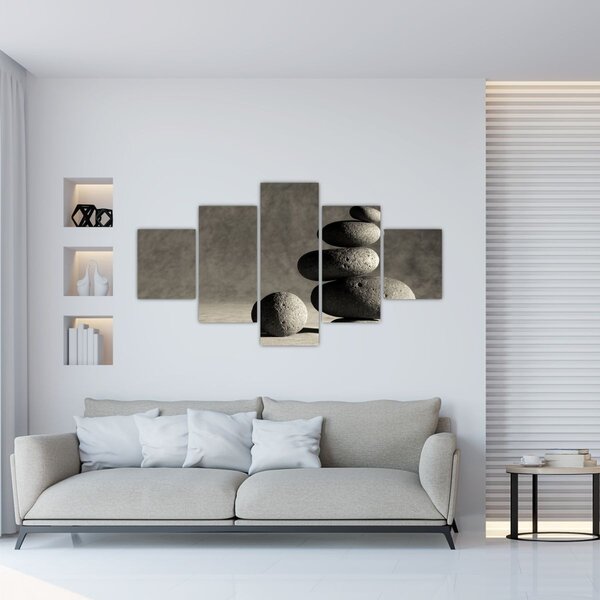 Obraz - Szare kamienie (125x70 cm)