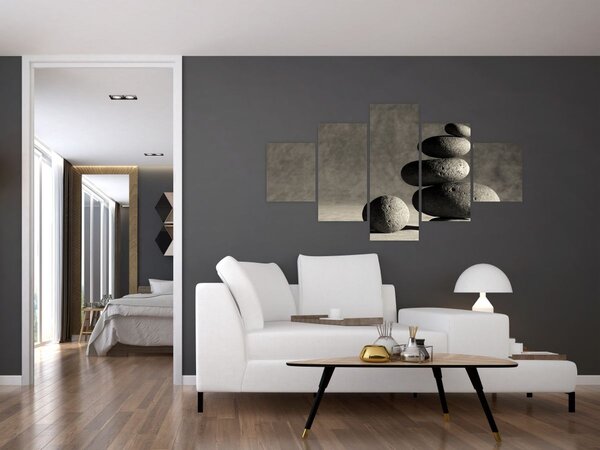 Obraz - Szare kamienie (125x70 cm)