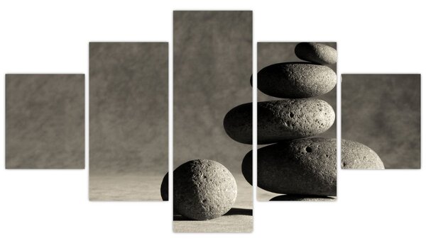 Obraz - Szare kamienie (125x70 cm)