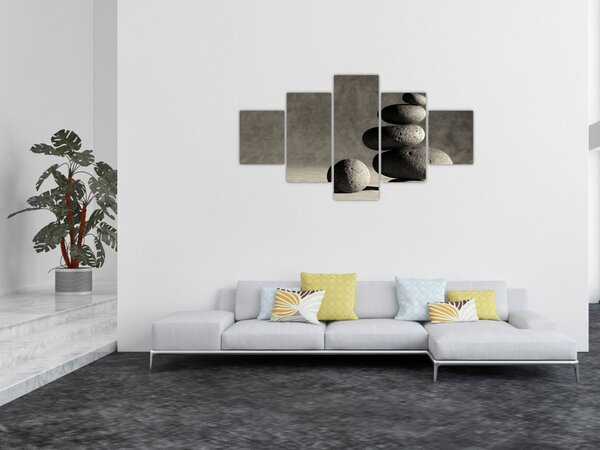Obraz - Szare kamienie (125x70 cm)
