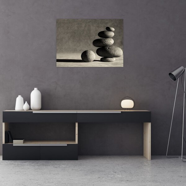 Obraz - Szare kamienie (70x50 cm)