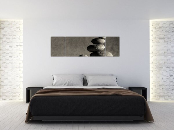 Obraz - Szare kamienie (170x50 cm)