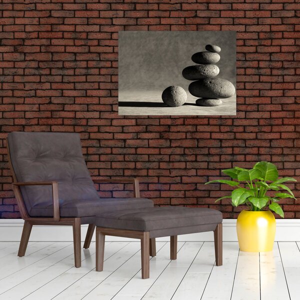 Obraz - Szare kamienie (70x50 cm)