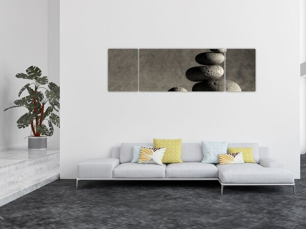 Obraz - Szare kamienie (170x50 cm)
