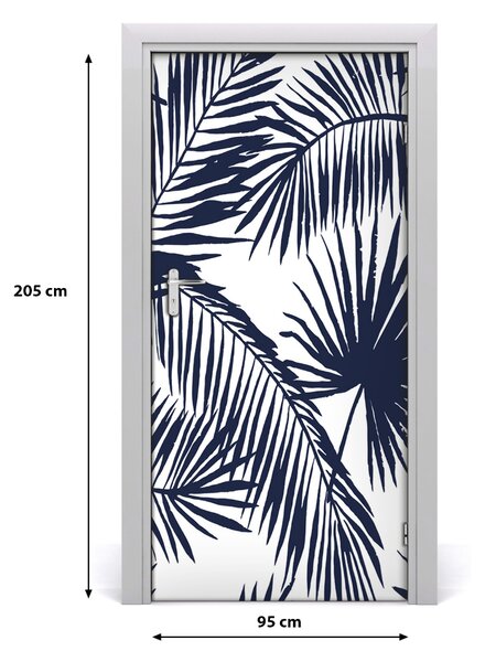 Okleina samoprzylepna na drzwi Liście palmy