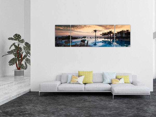 Obraz - Ośrodek wypoczynkowy nad morzem (170x50 cm)