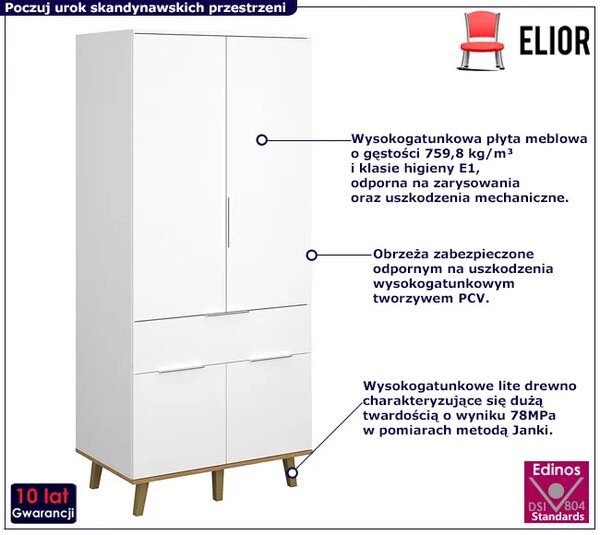 Biała skandynawska szafa L1-W92