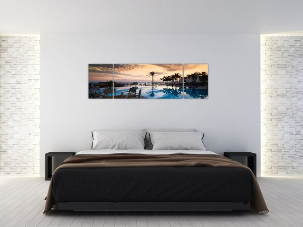 Obraz - Ośrodek wypoczynkowy nad morzem (170x50 cm)