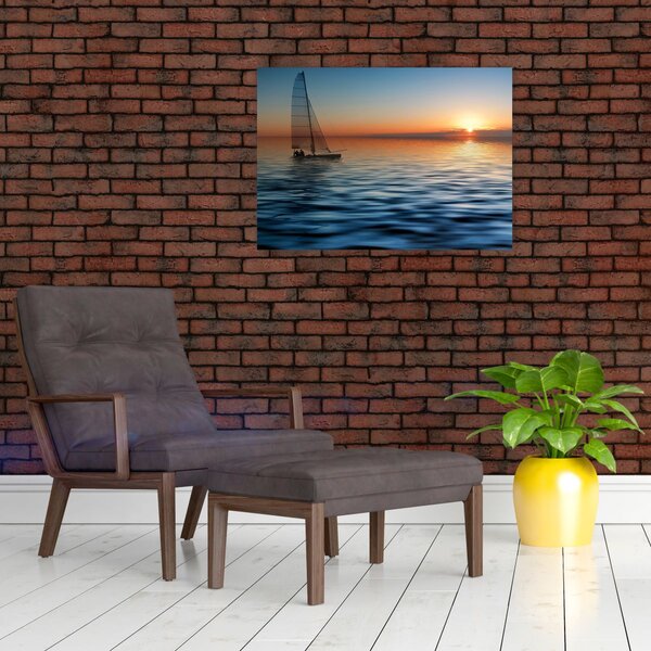 Obraz - Żaglówki na morzu (70x50 cm)