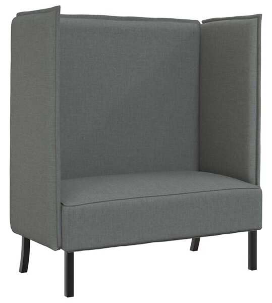 Sofa z wysokim oparciem ciemno szary 109 x 56 x 121 cm tkanina