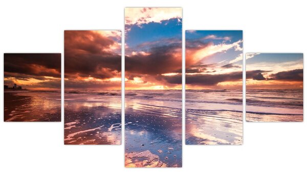 Obraz - Wieczorna plaża (125x70 cm)