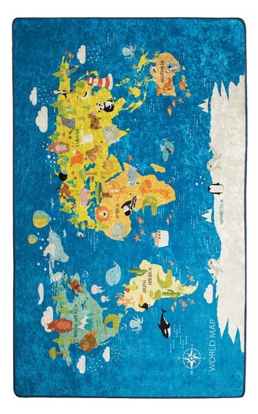 Dywan dla dzieci World Map, 100x160 cm