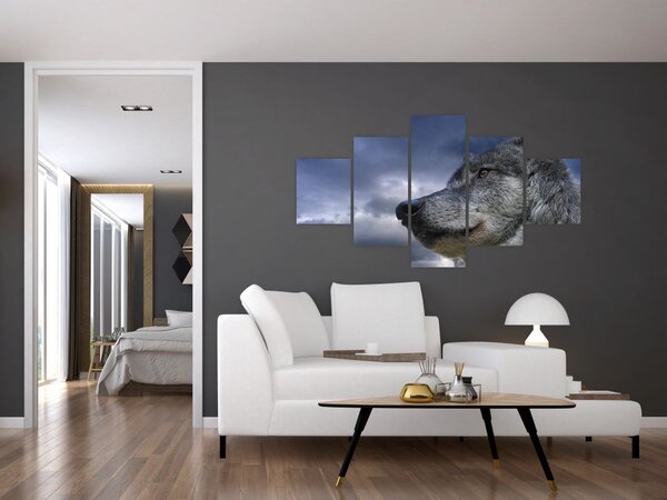 Obraz - Głowa wilka (125x70 cm)