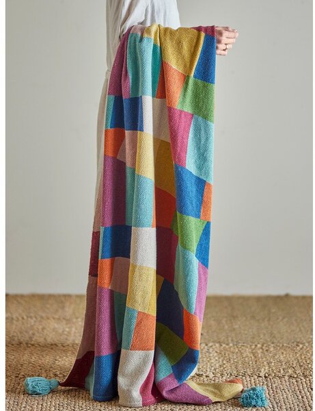 Koc dziecięcy z bawełny z recyklingu 130x160 cm Colorine – Bloomingville Mini