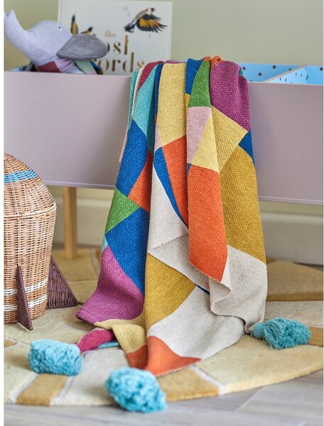Koc dziecięcy z bawełny z recyklingu 130x160 cm Colorine – Bloomingville Mini