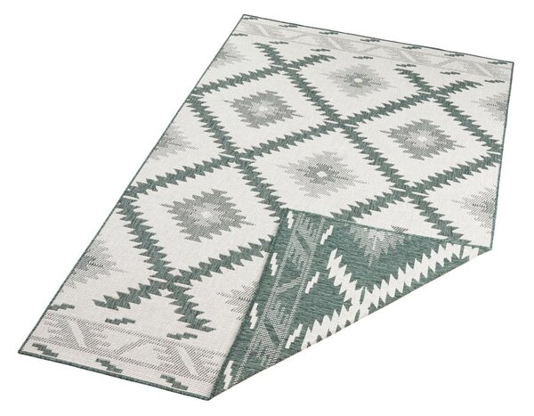Zielono-kremowy dywan odpowiedni na zewnątrz NORTHRUGS Malibu, 170x120 cm