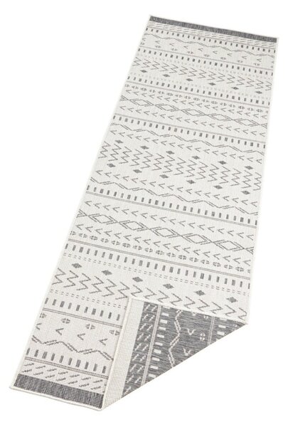 Szaro-kremowy chodnik odpowiedni na zewnątrz NORTHRUGS Kuba, 250x80 cm
