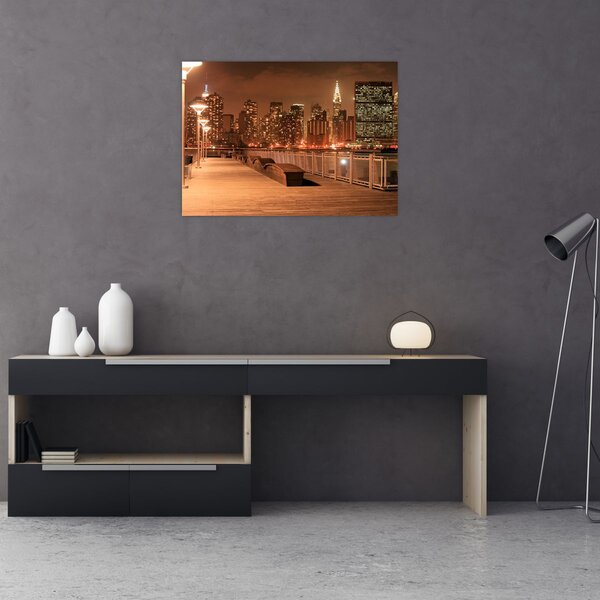 Obraz - Nocne miasto (70x50 cm)