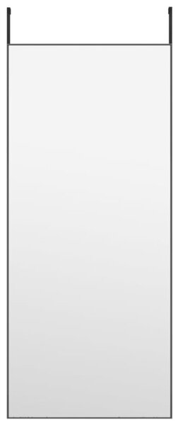 Lustro na drzwi, czarne, 40x100 cm, szkÅo i aluminium