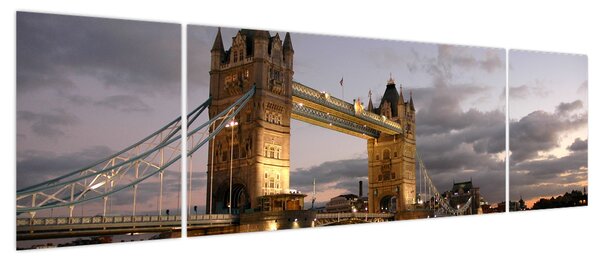Obraz - Tower Bridge nocą (170x50 cm)