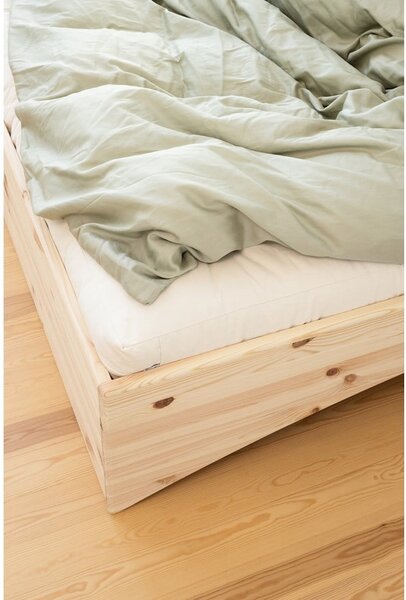 Łóżko dwuosobowe z litego drewna sosnowego bez zagłówka 160x200 cm w naturalnym kolorze Orbit – Karup Design