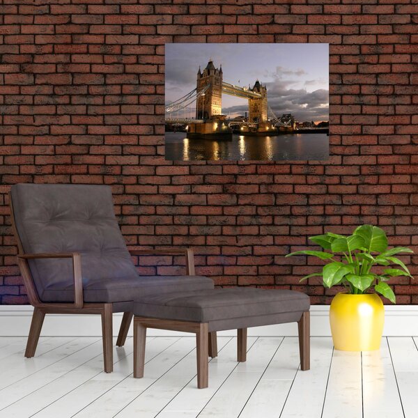 Obraz - Tower Bridge nocą (70x50 cm)