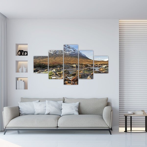 Obraz - Góra z rzeką (125x70 cm)
