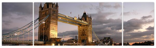 Obraz - Tower Bridge nocą (170x50 cm)