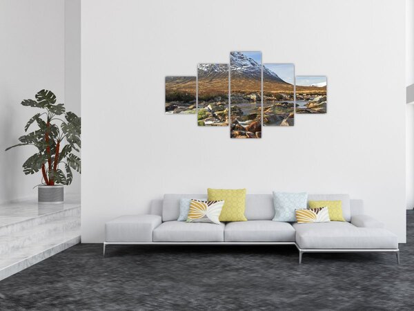 Obraz - Góra z rzeką (125x70 cm)
