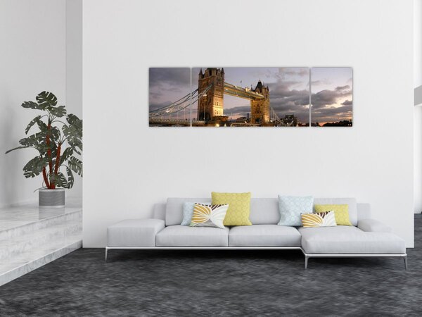Obraz - Tower Bridge nocą (170x50 cm)