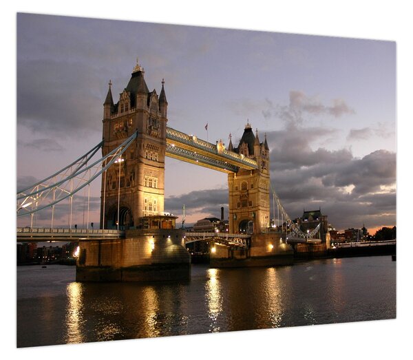 Obraz - Tower Bridge nocą (70x50 cm)