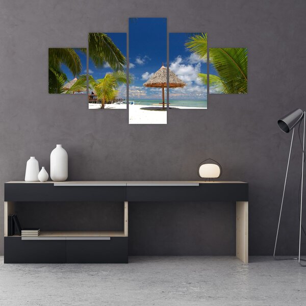 Obraz - Plaża z białym piaskiem (125x70 cm)