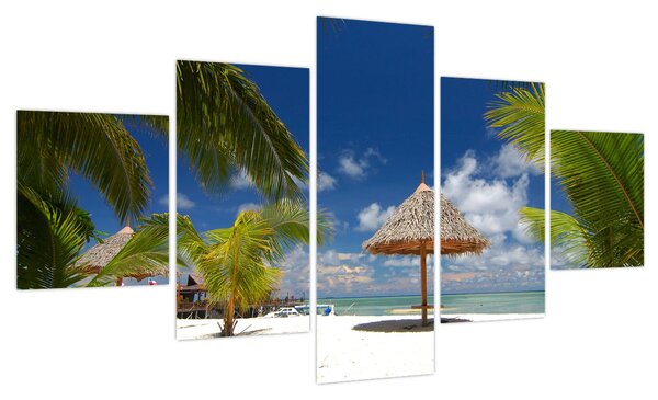 Obraz - Plaża z białym piaskiem (125x70 cm)