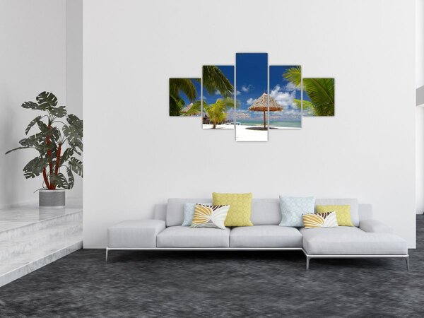 Obraz - Plaża z białym piaskiem (125x70 cm)