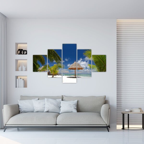 Obraz - Plaża z białym piaskiem (125x70 cm)